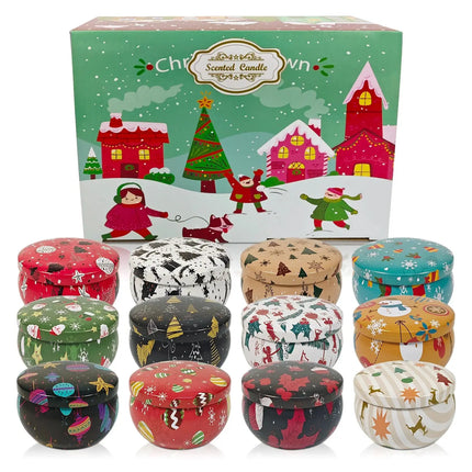 MyGiftHome Christmas Scented Candles (6/12 Packs)-3