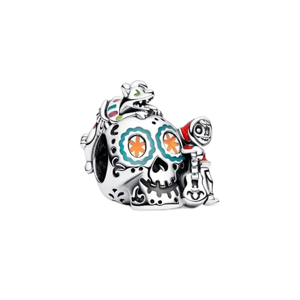 MyGiftHome 925 Sterling Silver Birthstone Beads for DIY Jewelry-Skull
