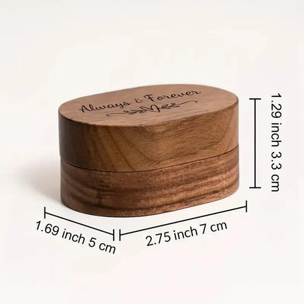 MyGiftHome Always & Forever Engraved Wooden Ring Box