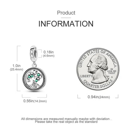 MyGiftHome S925 Silver Bead Charm for DIY Jewelry