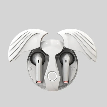 MyGiftHome Angel Wings Bluetooth Earbuds HIFI Stereo Wireless-White