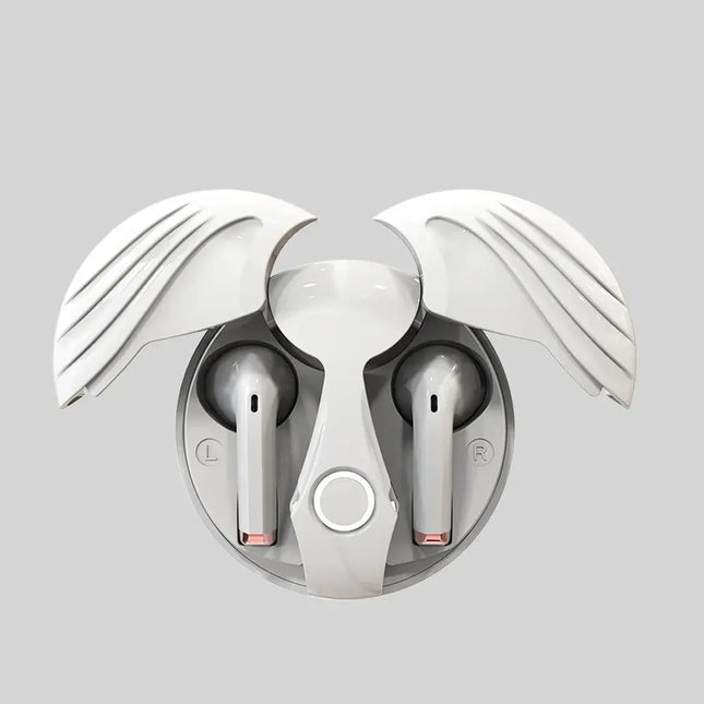 MyGiftHome Angel Wings Bluetooth Earbuds HIFI Stereo Wireless-White