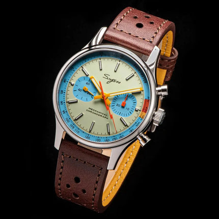 MyGiftHome Men's Mechanical Chronograph Manual Winding Luminous Watch (SUGESS)