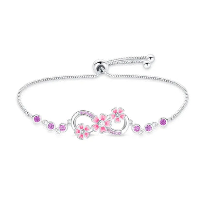 MyGiftHome 925 Sterling Silver Infinity Bracelets-Style 4