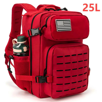 MyGiftHome 25L/45L Military Tactical  Backpack for Outdoors-Red 25L