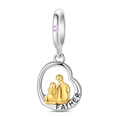 MyGiftHome S925 Silver Parent-Child Pendants for DIY Jewelry-Style 17