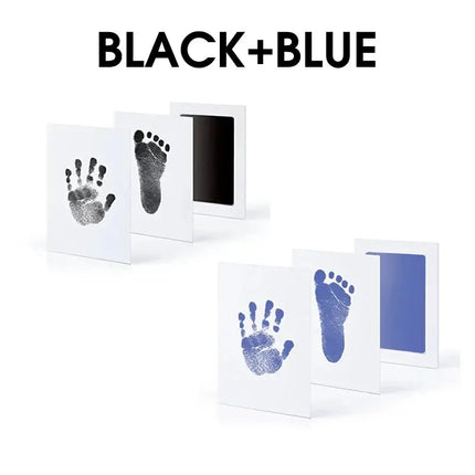MyGiftHome Baby Hand and Footprint Clean Touch Inkless Pad-Black+Blue