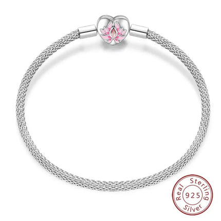 MyGiftHome S925 Silver Mesh Chain Bracelet with Pendant-Style 5