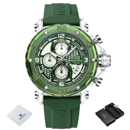 MyGiftHome Men's Quartz Sports Watch Silicone Strap (NAVIFORCE)-SWGN