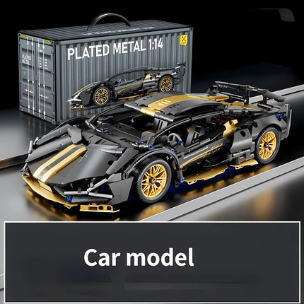 MyGiftHome 1:14 DIY Supercar Brick Puzzle Toys-Car Model