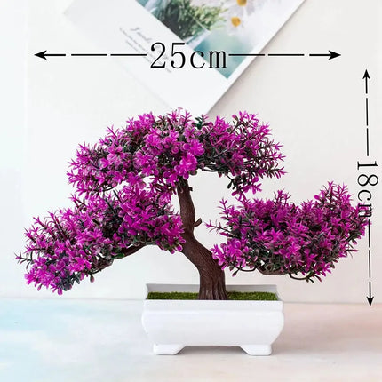 MyGiftHome Artificial Pine Plants Bonsai Potted Ornaments