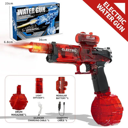 MyGiftHome Electric Water Gun Long Range Blaster-Red