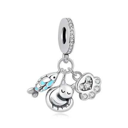 MyGiftHome S925 Silver Pet Charms for DIY Jewelry