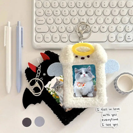 MyGiftHome Cartoon Plush Photocard Holder with Keychain