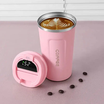 MyGiftHome 15oz Thermos Cup with Temperature Display-New Pink