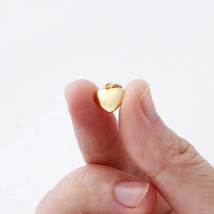 MyGiftHome 4PCS/Lot Gold Plated Heart Charms with Jump Ring