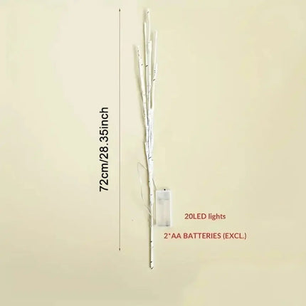 MyGiftHome Birch Branch Lights 20 LED Battery Operated Christmas Decorations