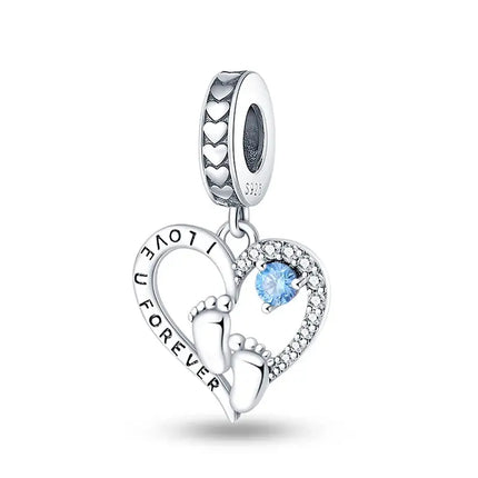 MyGiftHome S925 Silver Parent-Child Pendants for DIY Jewelry-Style 1