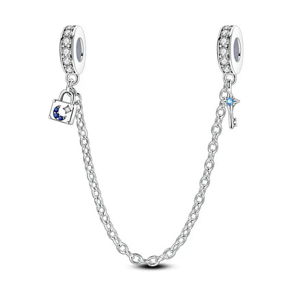 MyGiftHome 925 Sterling Silver Safety Chain Charms-Style 4