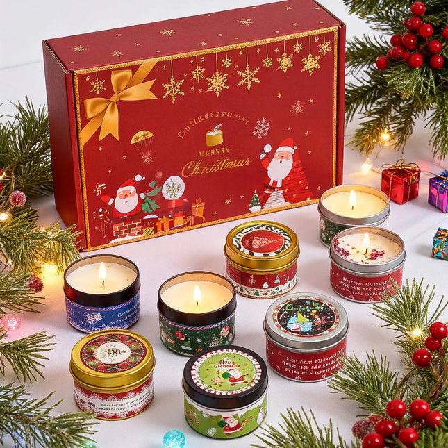 MyGiftHome Christmas Dry Flower Aromatherapy Candle Set