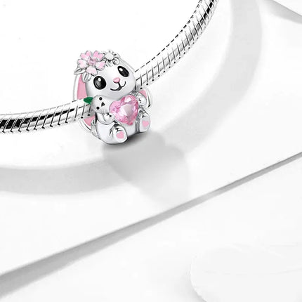 MyGiftHome 925 Sterling Silver Love Heart Charms