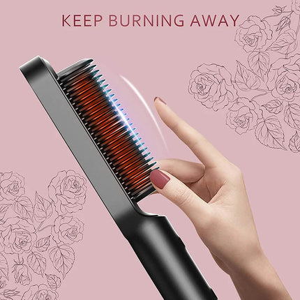 Hair Straightener Professional Ptc Quick Heated Electric Hot Comb Hair  Comb Personal Care Multifunctional Hairstyle Brush 