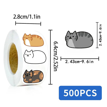 MyGiftHome 500PCS Kawaii Cartoon Cat Decals MyGiftHome