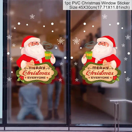 MyGiftHome Christmas Window Clings Stickers Wall Decals
