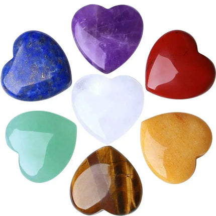 MyGiftHome Heart Shaped Natural Crystals Mineral Healing Stones