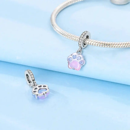 MyGiftHome S925 Silver Pink Charms DIY Jewerlry Accessories
