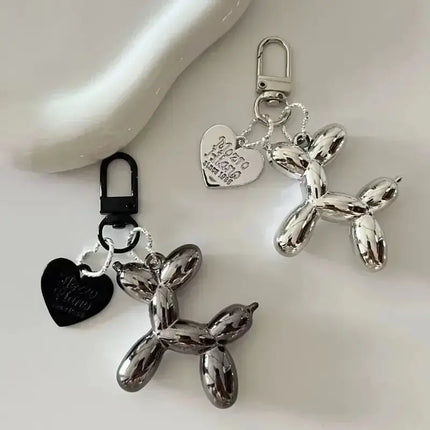 MyGiftHome Metallic Balloon Dog Keychain Bag Pendant