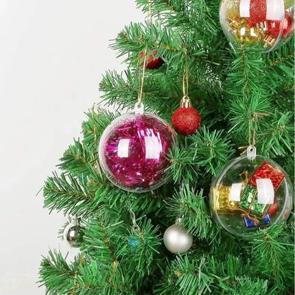 MyGiftHome Christmas Transparent Ball Plastic Christmas Trees Open Ball Box
