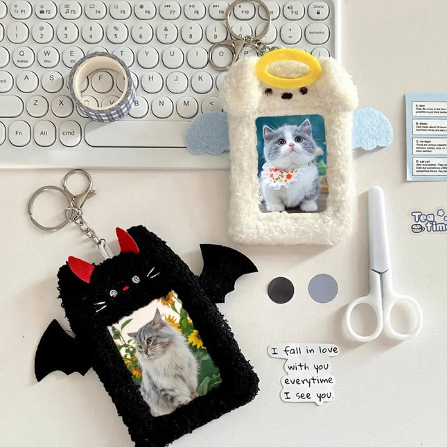 MyGiftHome Cartoon Plush Photocard Holder with Keychain