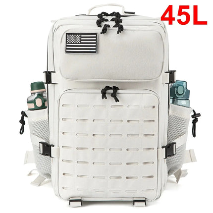 MyGiftHome 25L/45L Military Tactical  Backpack for Outdoors-White 45L