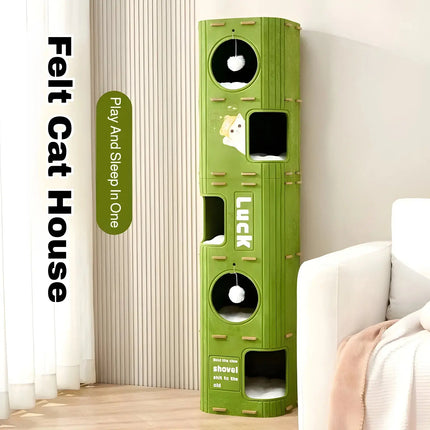 MyGiftHome Felt Multilayer Cat Nest Cat Climbing Frame