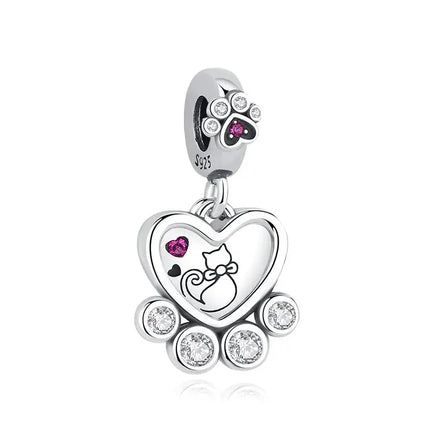 MyGiftHome S925 Silver Pet Charms for DIY Jewelry