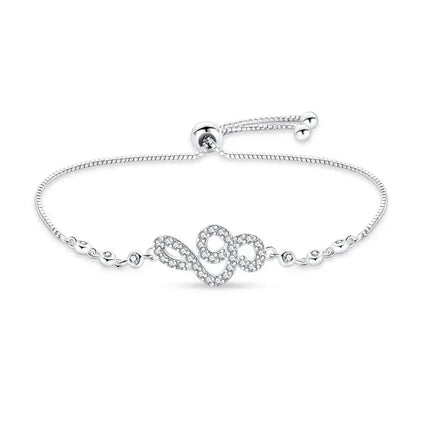 MyGiftHome 925 Sterling Silver Infinity Bracelets-Style 3