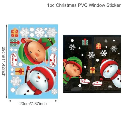 MyGiftHome Christmas Window Clings Stickers Wall Decals