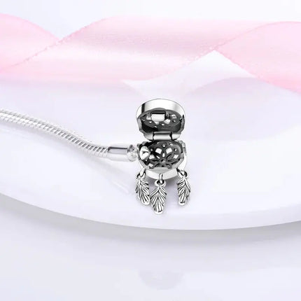 MyGiftHome S925 Silver Twisted Cable Bracelet with Pendant