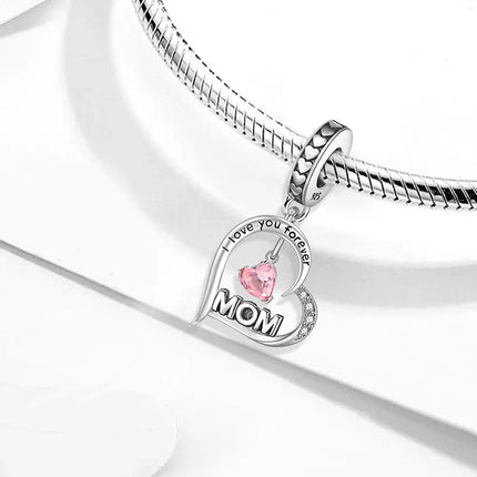 MyGiftHome 925 Sterling Silver Love Heart Charms