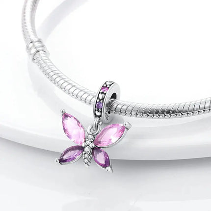 MyGiftHome S925 Silver Pink Charms DIY Jewerlry Accessories