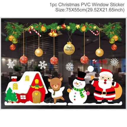 MyGiftHome Christmas Window Clings Stickers Wall Decals