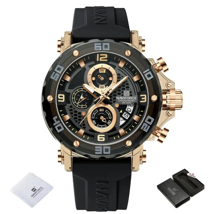 MyGiftHome Men's Quartz Sports Watch Silicone Strap (NAVIFORCE)-RGYB