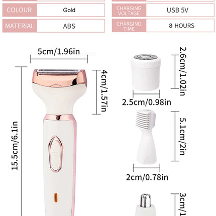 MyGiftHome 4-in-1 Electric Razor for Women