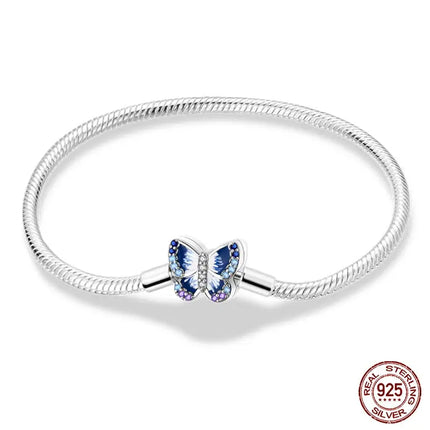 MyGiftHome S925 Silver Twisted Cable Bracelet with Pendant-Style 17