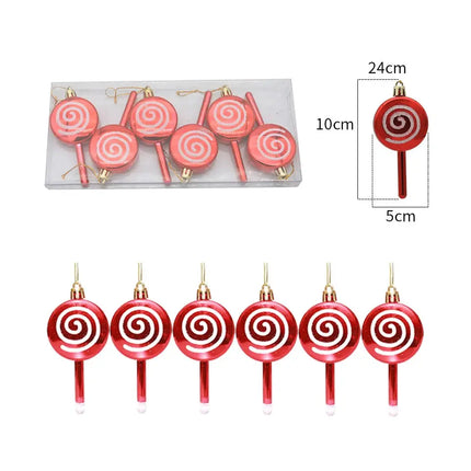 MyGiftHome Christmas Tree Ornament- Lollipop Red