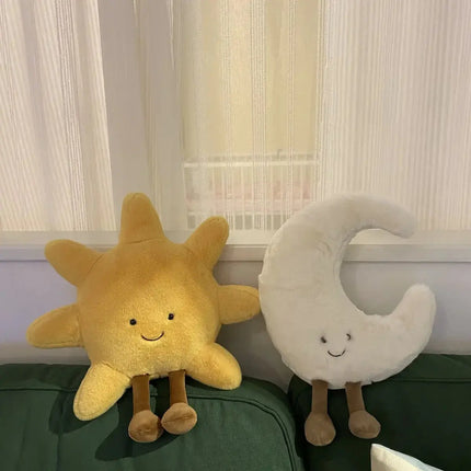 MyGiftHome Sun and Moon Plush Toy Throw Pillow