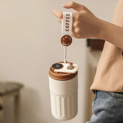 MyGiftHome 15oz Thermos Cup with Temperature Display