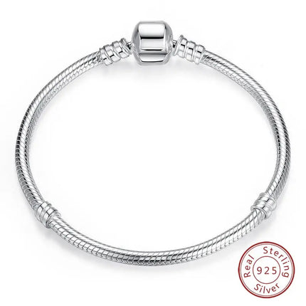 MyGiftHome S925 Silver Twisted Cable Bracelet with Pendant-Style 22