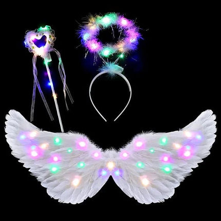 MyGiftHome 31.5" LED Light Up Angel Wings Set